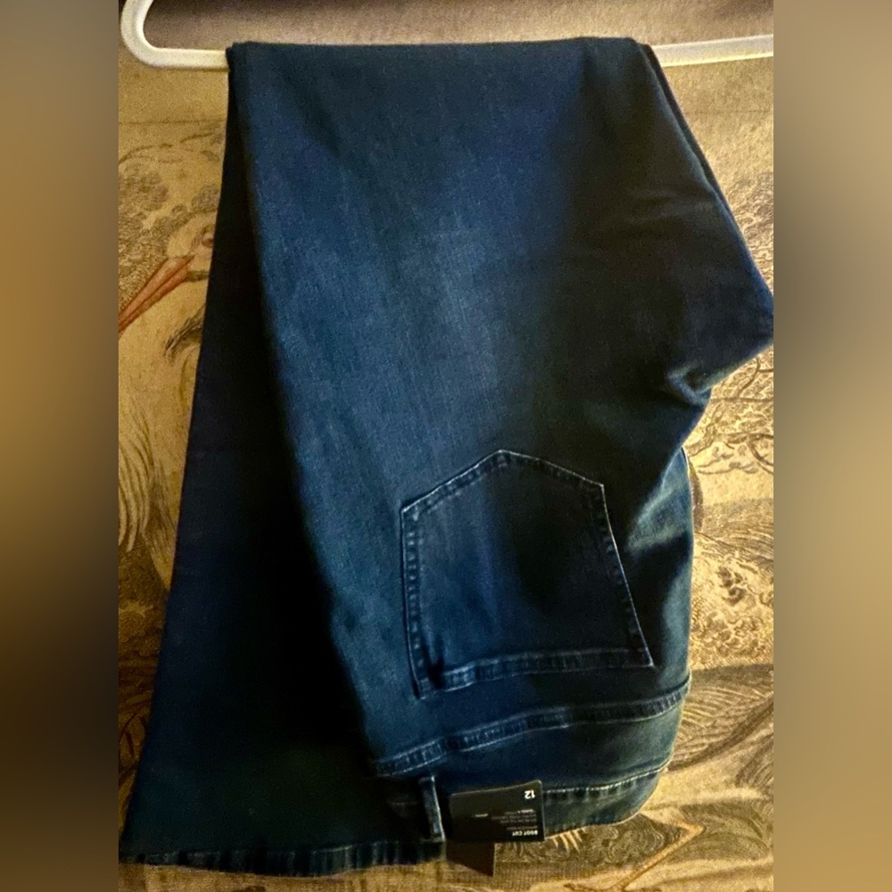 * New J Jill Rainstorm Blue Denim Jeans SZ 12 *